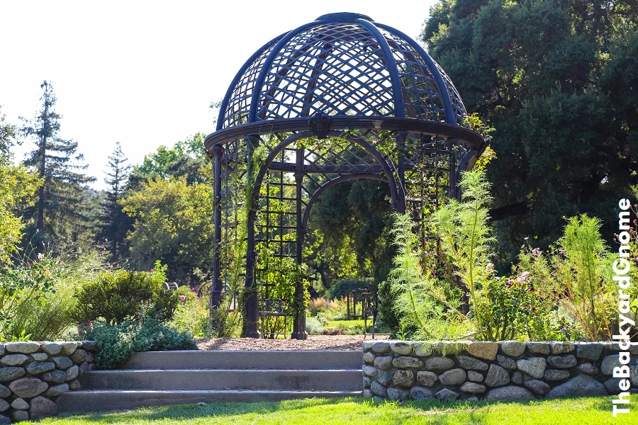 Gazebo in the garden at the LA Arboretum in Arcadia California USA