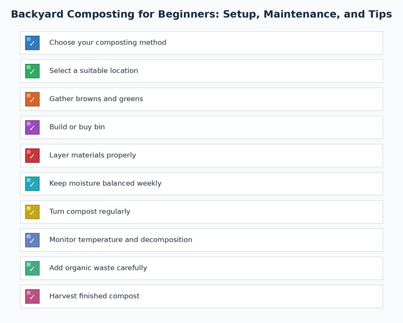 composting maintenance checklist for managing a healthy backyard compost pile through every season