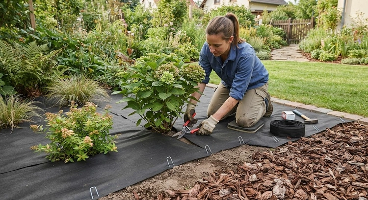 How to Lay Landscape Fabric the Right Way Under Mulch