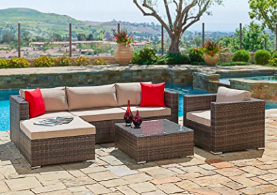 Suncrown Outdoor Furniture Sectional Sofa and Chair (6-piece Set) Review